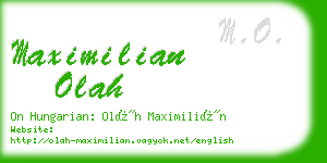 maximilian olah business card